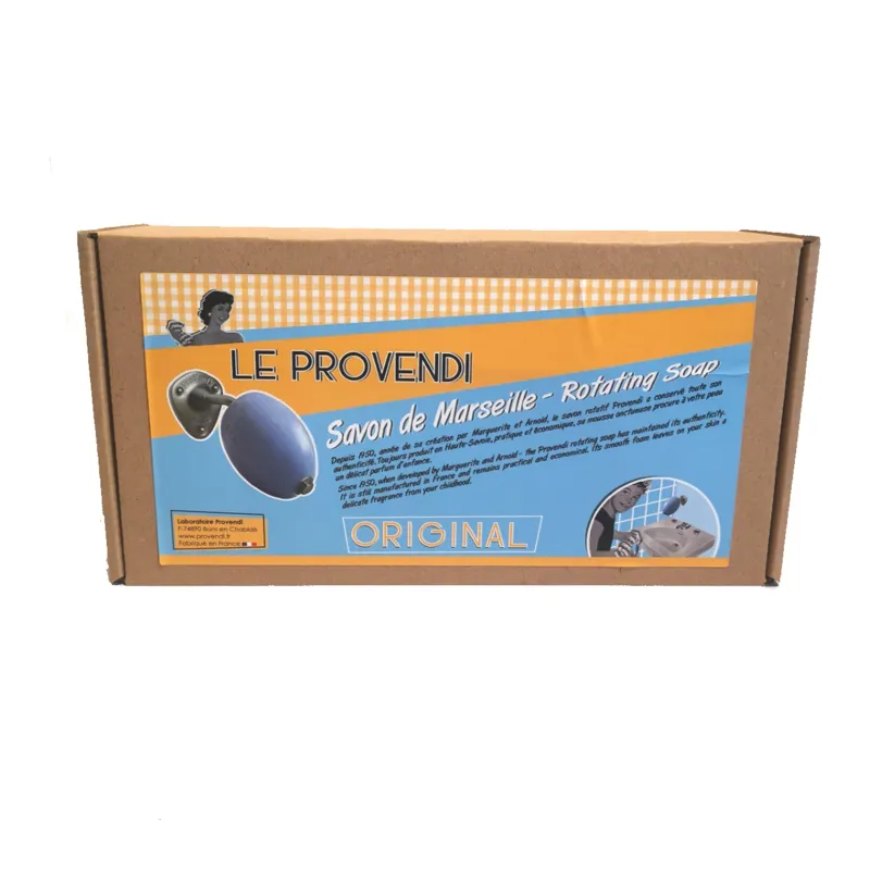 Provendi Wall Mounted Rotating Soap Holder with Lavender Soap-3